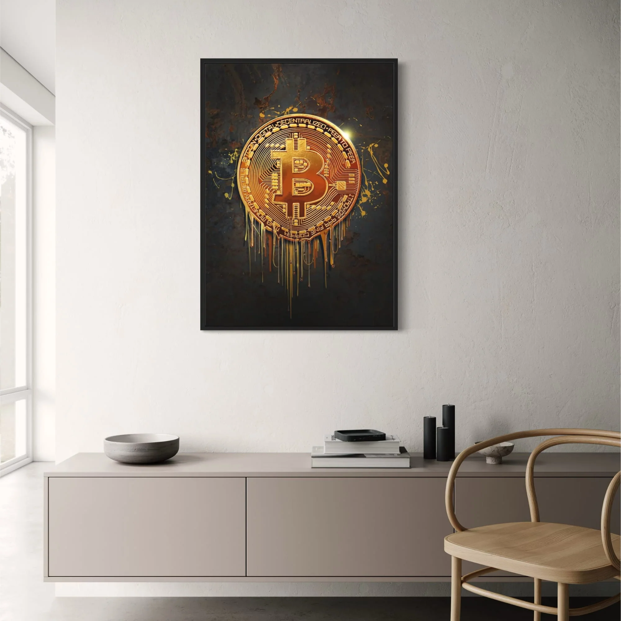 Bitcoin Gold Drip | Digital Currency Art - Image 2