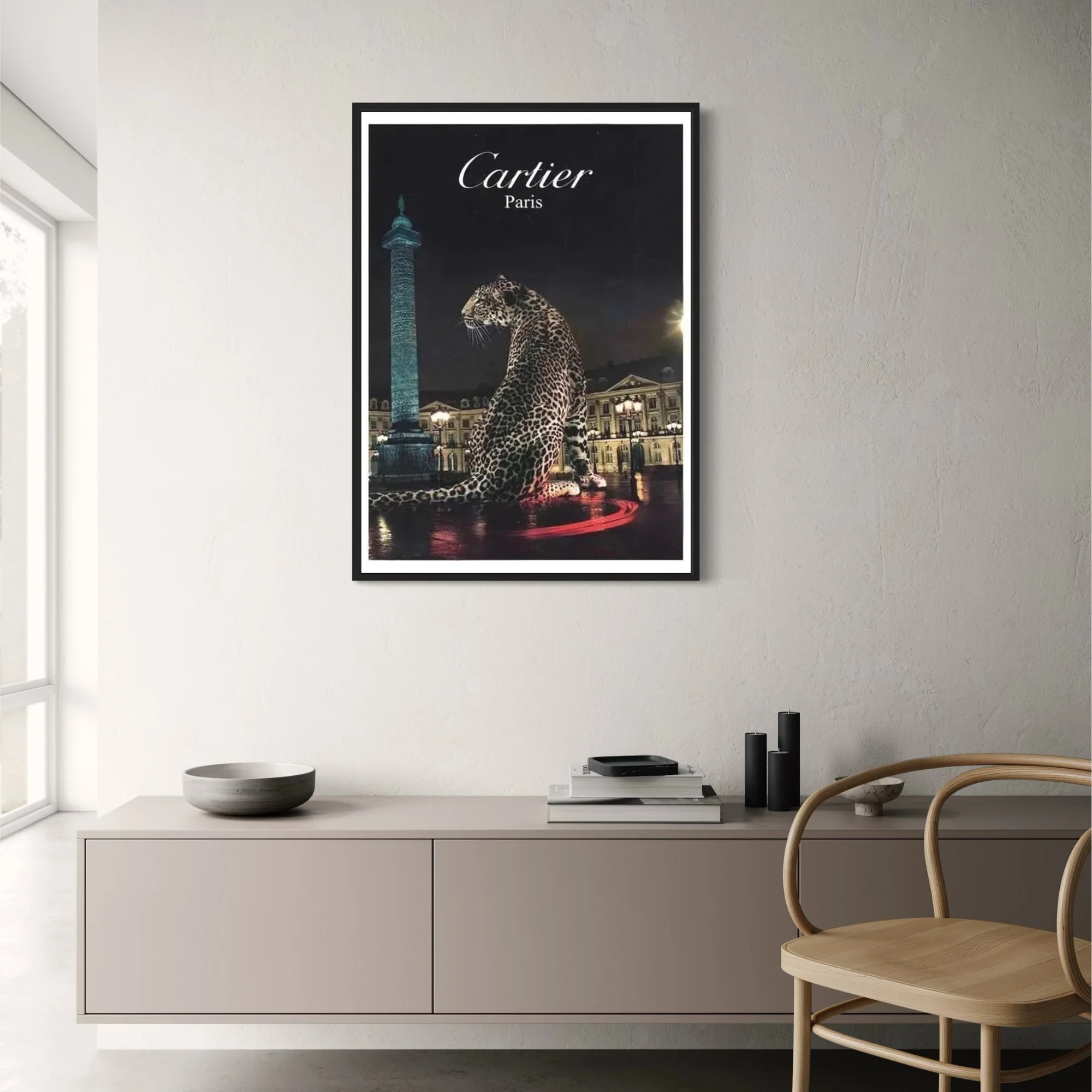 Cartier Paris | Jaguar City Skyline | Silhouette Art - Image 2