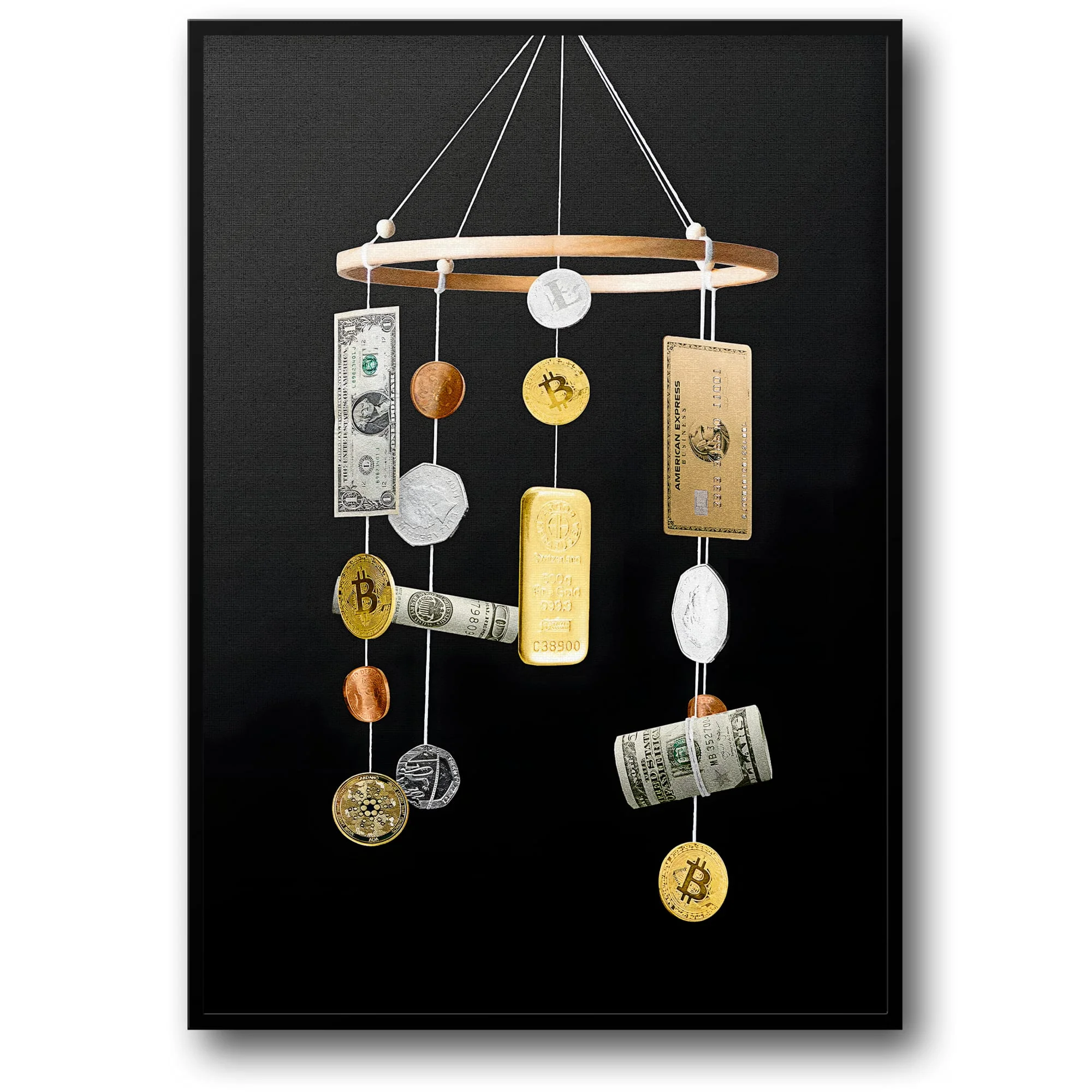 Bitcoin Dollar Gold | Modern Financial Art