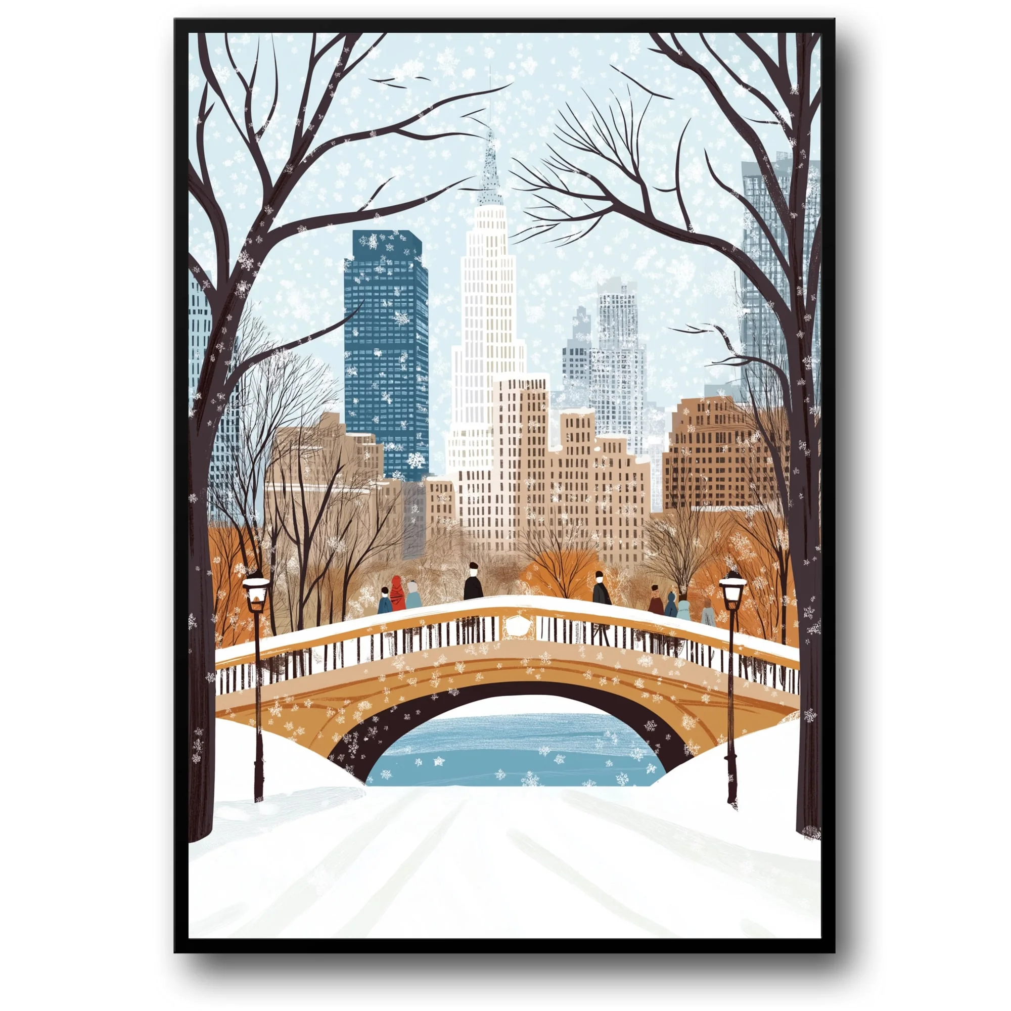 Winter Cityscape | Snowfall & Skyscrapers