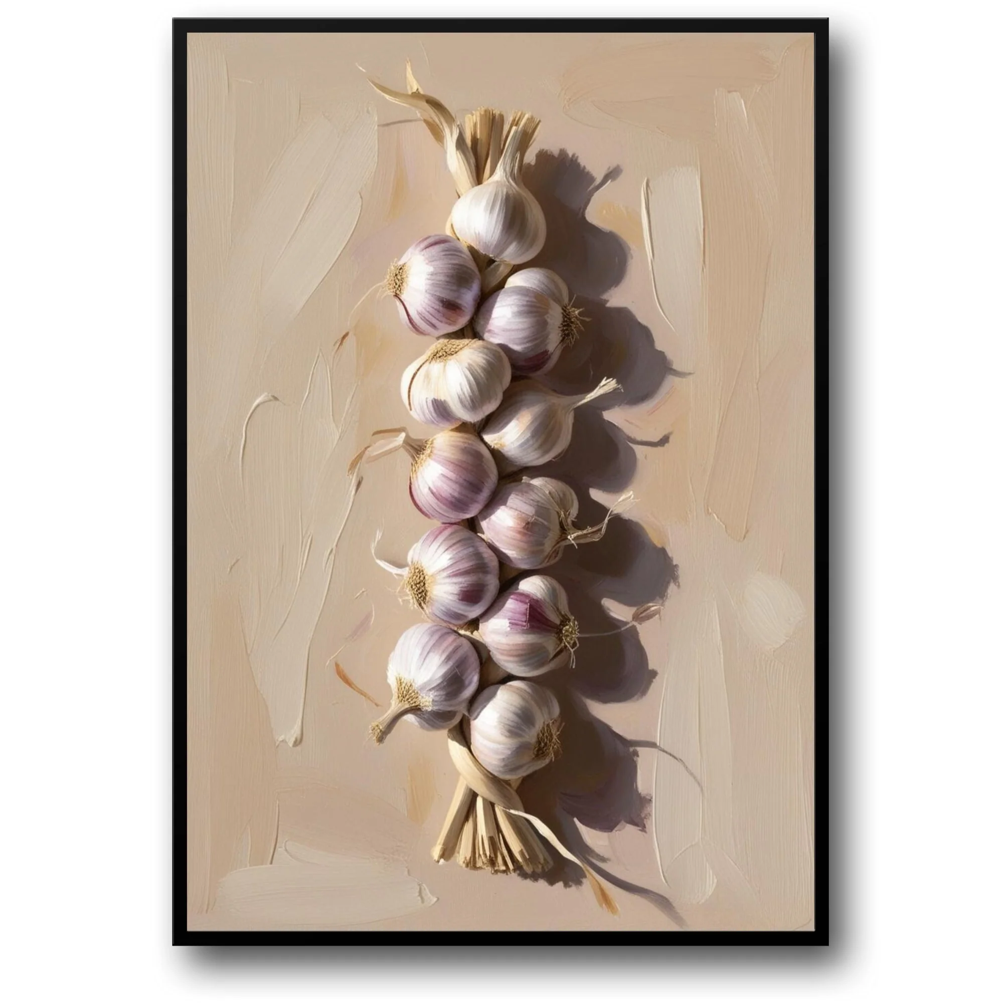Garlic Braid Illustration | Rustic Farmhouse Style